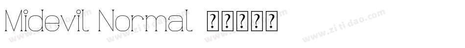 Midevil Normal字体转换